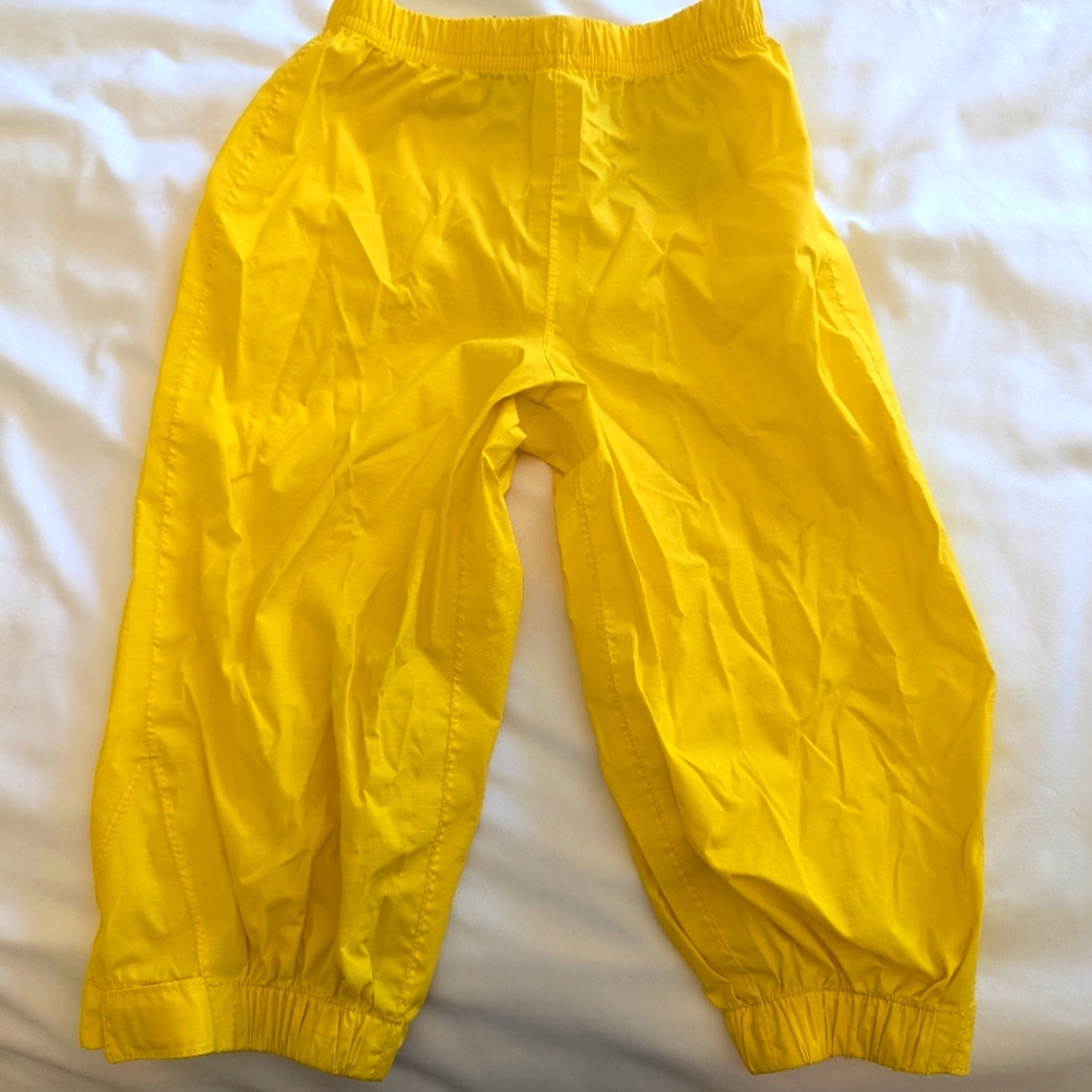 LL Bean Discovery Rain Pants 2T Yellow Unisex